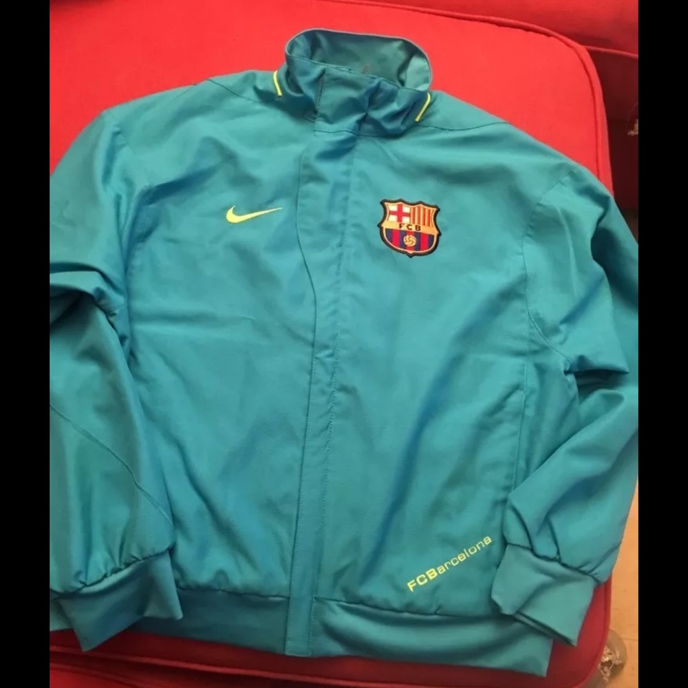 Boys blue Nike FCBarcelona Zip Jacket size…